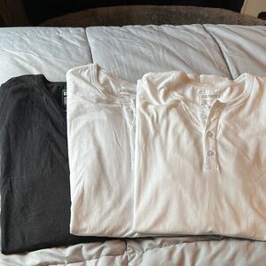 Express Casual Button Down Shirts White and Black